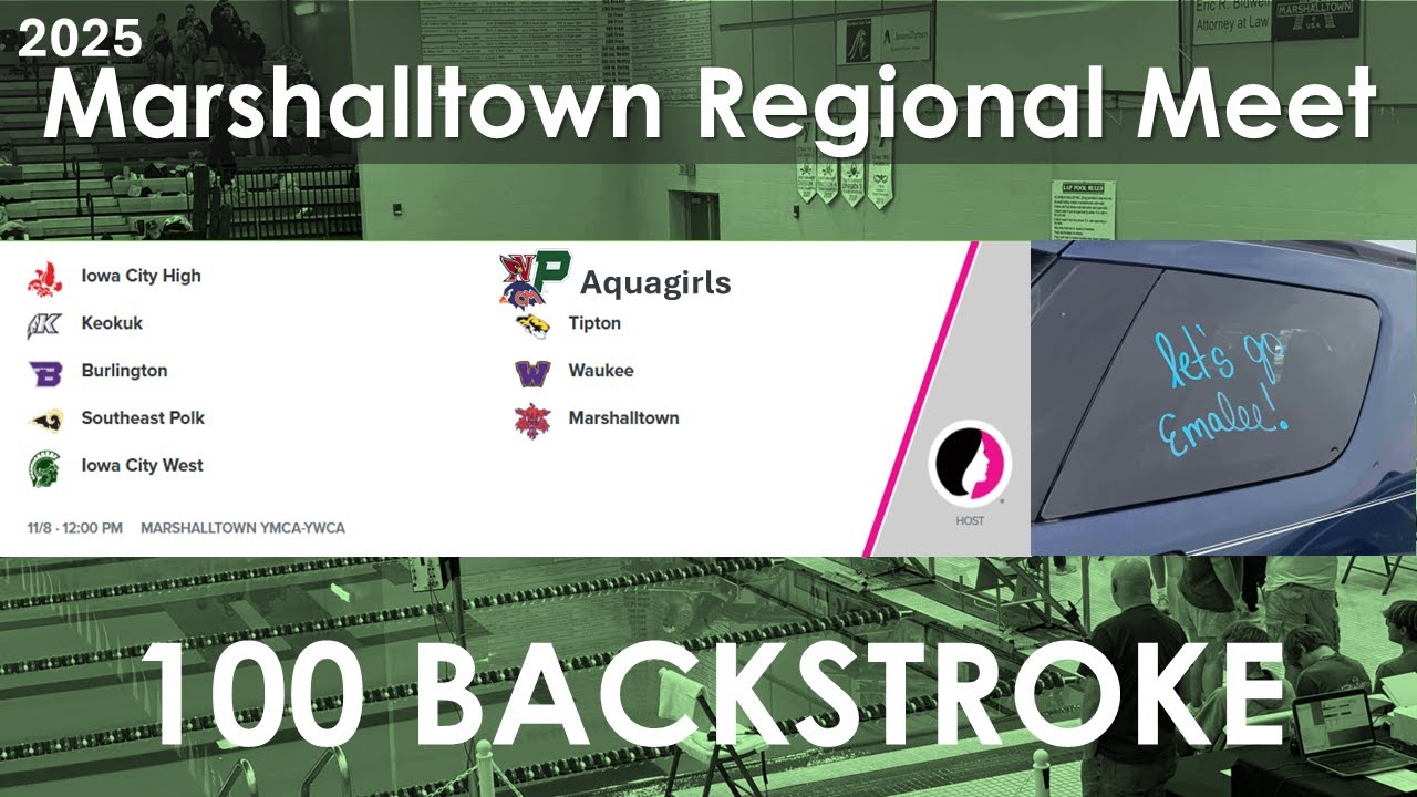 100 Backstroke - 2025 Aquagirls at Marshalltown Regional Meet