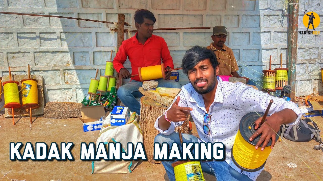 Manja making process | Manja making at Dhoolpet Hyderabad | best Dhoolpet kite manja making