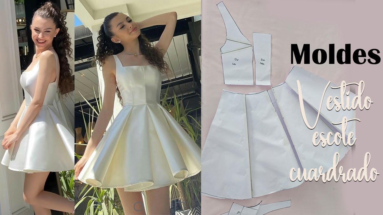 MOLDES DE VESTIDO ESCOTE CUADRADO