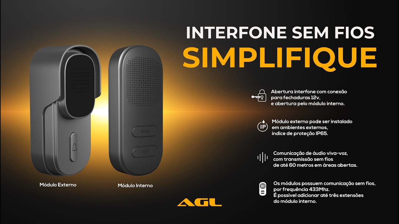 Interfone sem fios Simplifique AGL