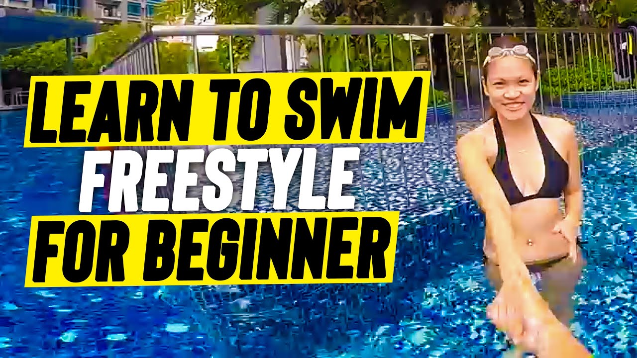 Beginner Girl LEARN SWIM FREESTYLE in 10 minutes to GLIDE FASTER