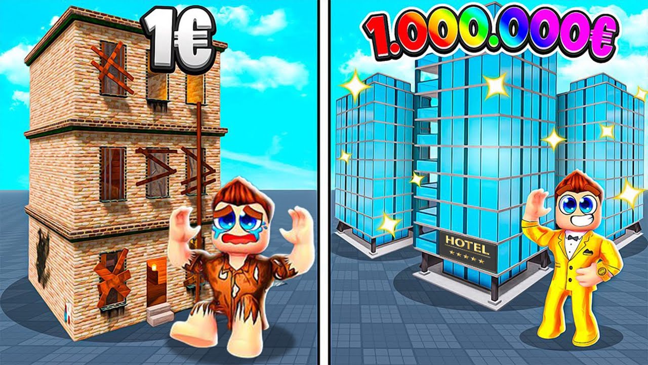 Ich UPGRADE vom 1€ HOTEL zum 1.000.000€ HOTEL in Roblox!😱