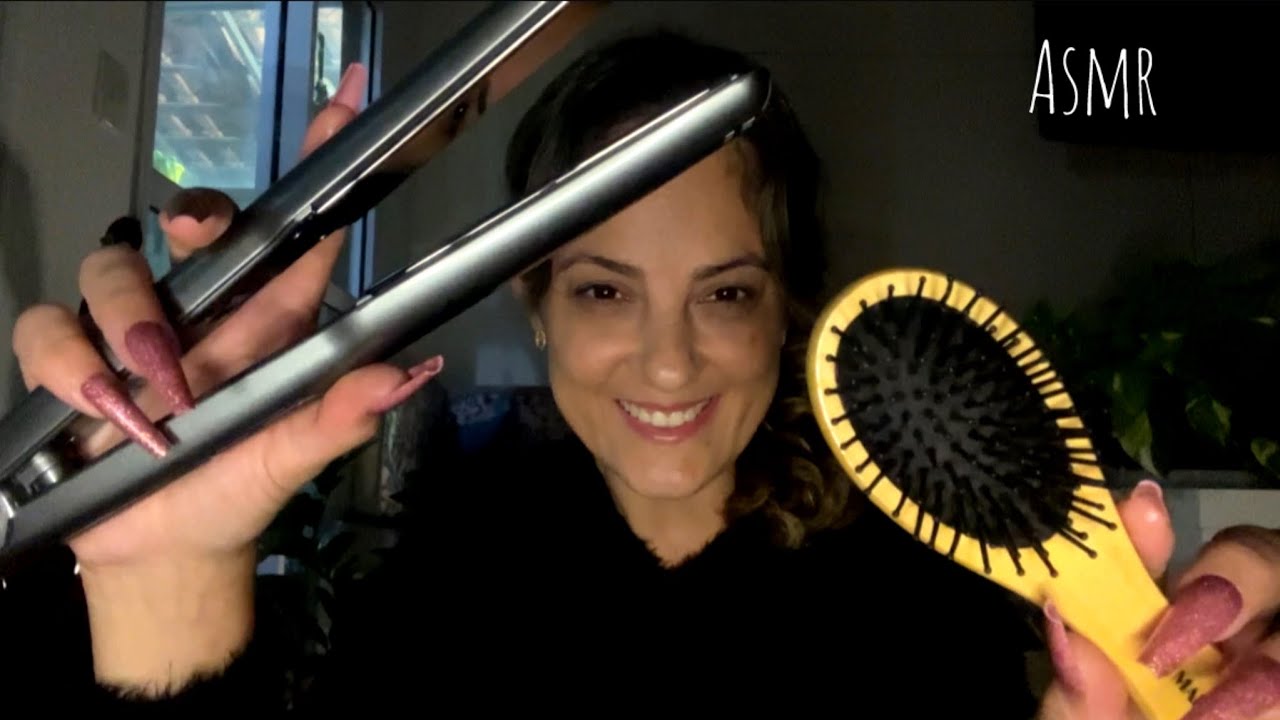ASMR - DURMA RÁPIDO ENQUANTO FAÇO CHAPINHA EM SEU CABELO