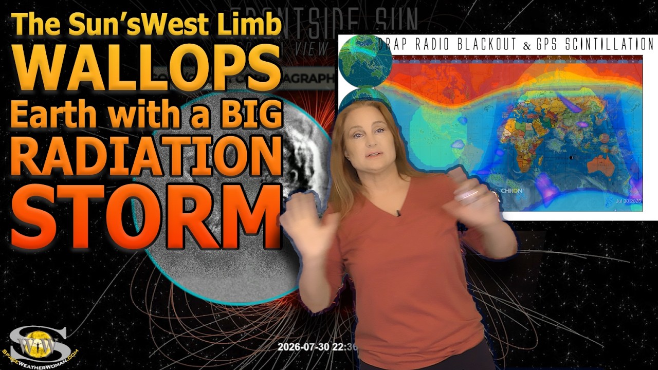 The Sun's West Limb Wallops Earth with a Big Radiation Storm | Solar Storm Forecast 31 July 2026