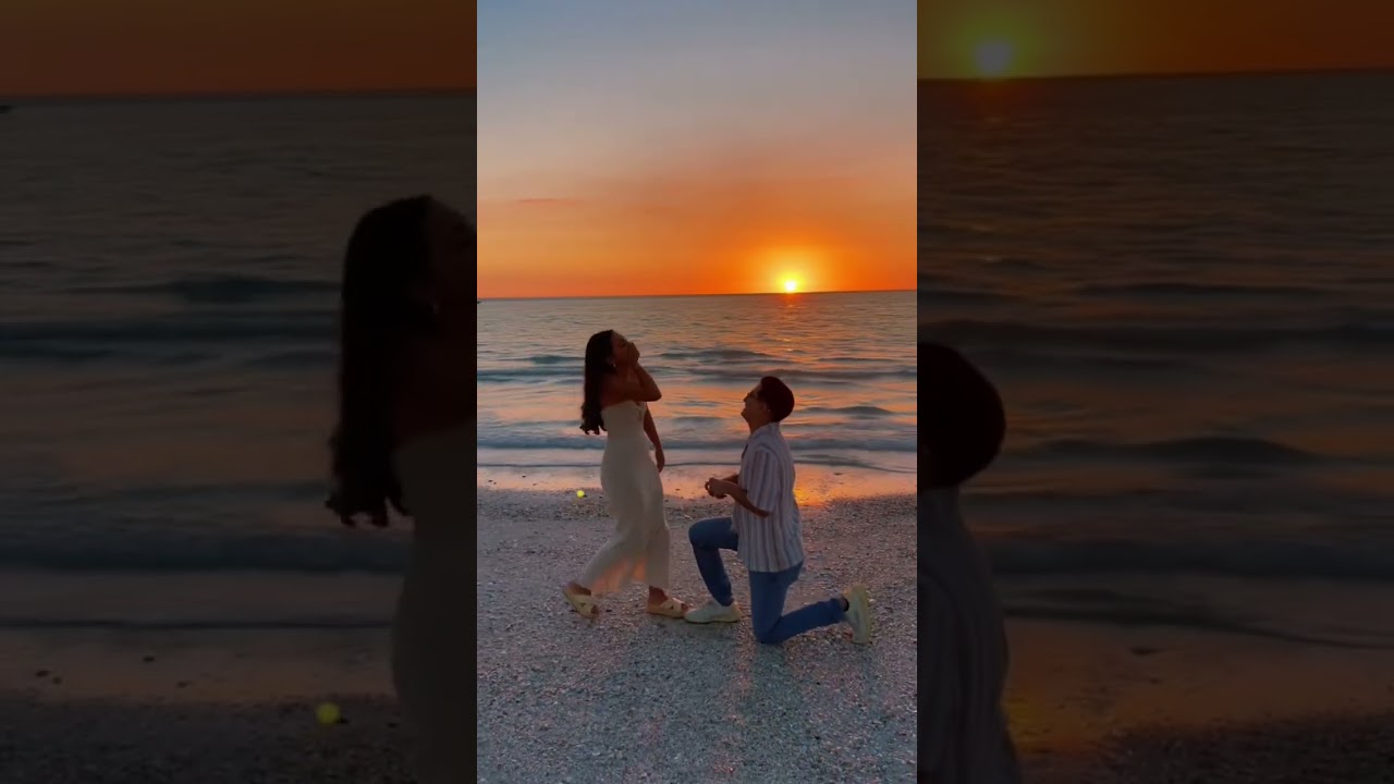 almost 1 year ago 💛#proposal #engaged #wedding #engagementring #engagementstory #beachproposal