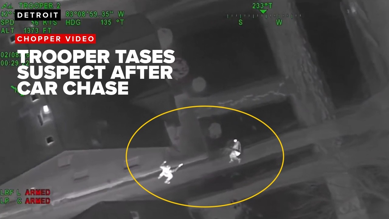 POLICE CHASE: Suspect tased by Michigan State Trooper