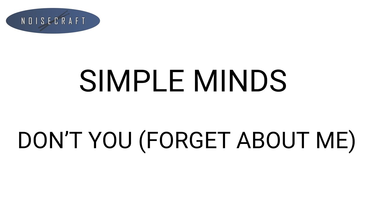 Simple Minds - Don't You (Forget About Me) Drum Score