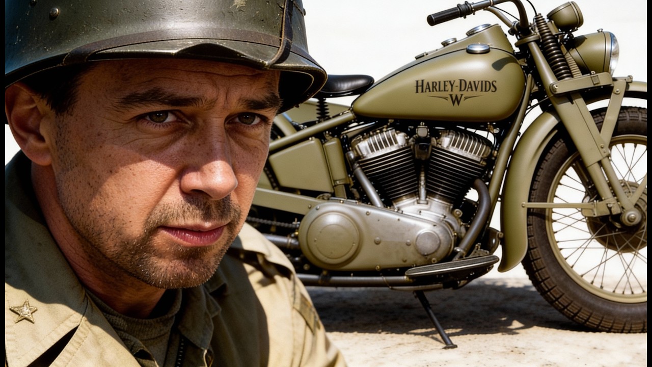 Mécaniciens Allemands Examinent Une Harley Davidson WLA Capturée… Et Réalisent Qu'ils Ne Peuvent Pas