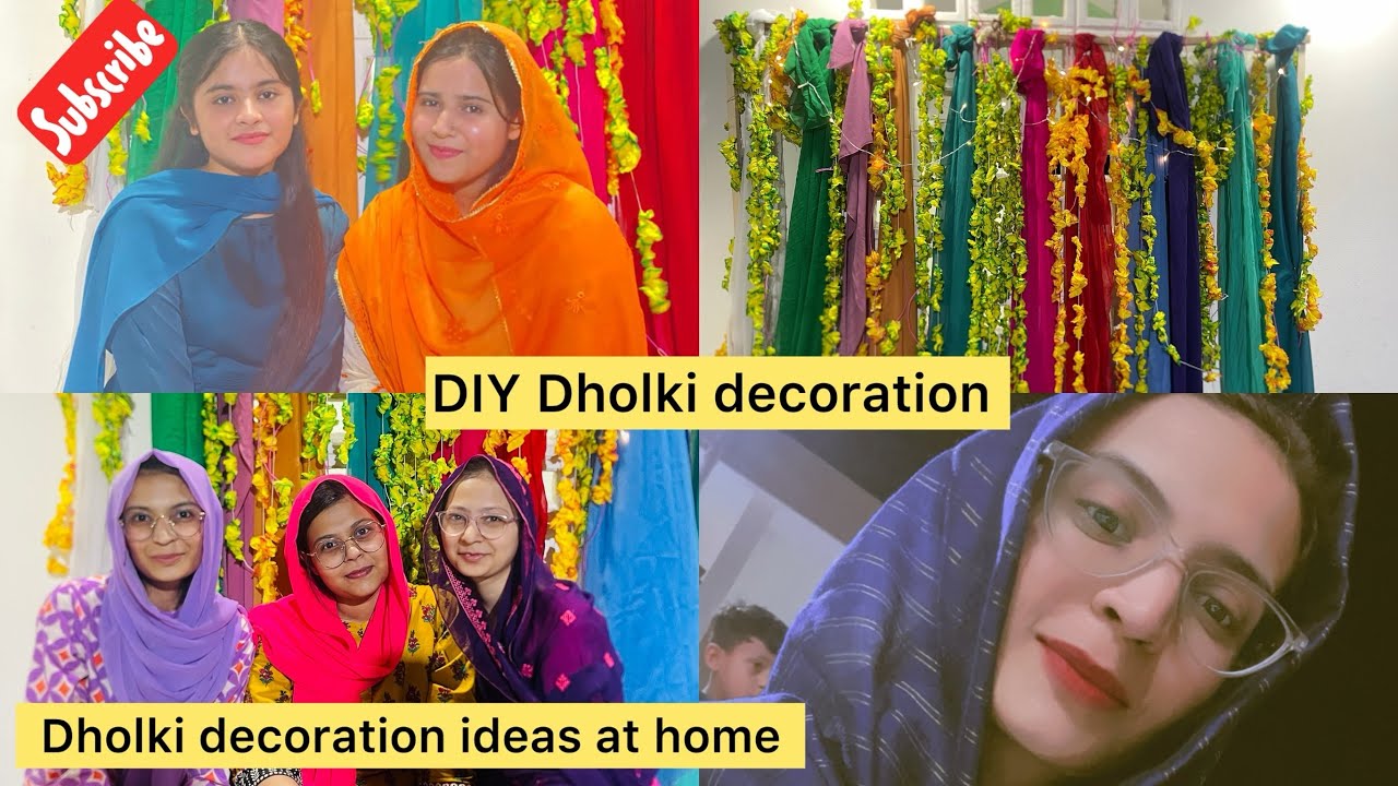 Dholki decoration ideas for home/ DIY dholki decoration/ dholki decoration ideas 👰‍♀️💍
