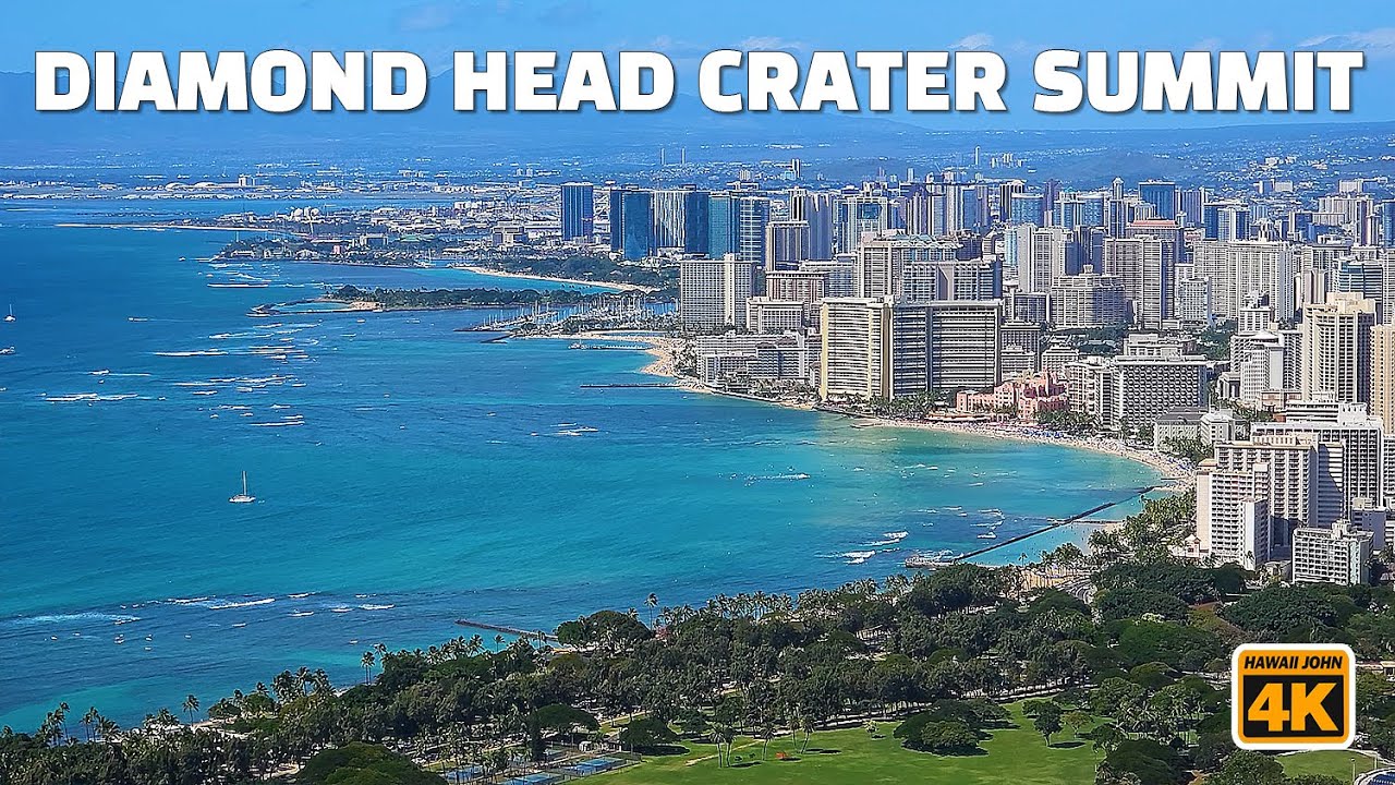 DIAMOND HEAD CRATER SUMMIT TRAIL 🌈 One Of The Most Popular Hiking Trails On Oahu 🌴 Hawaii John 4K