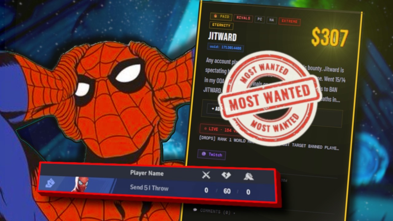 THE MOST WANTED MARVEL RIVALS PLAYER VS BOUNTY HUNTERS