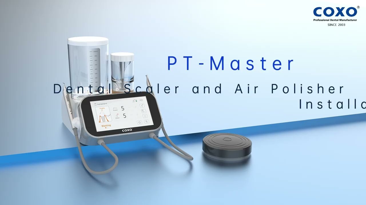 COXO PT Master Dental Airflow Polisher and Scaler - Installation Video