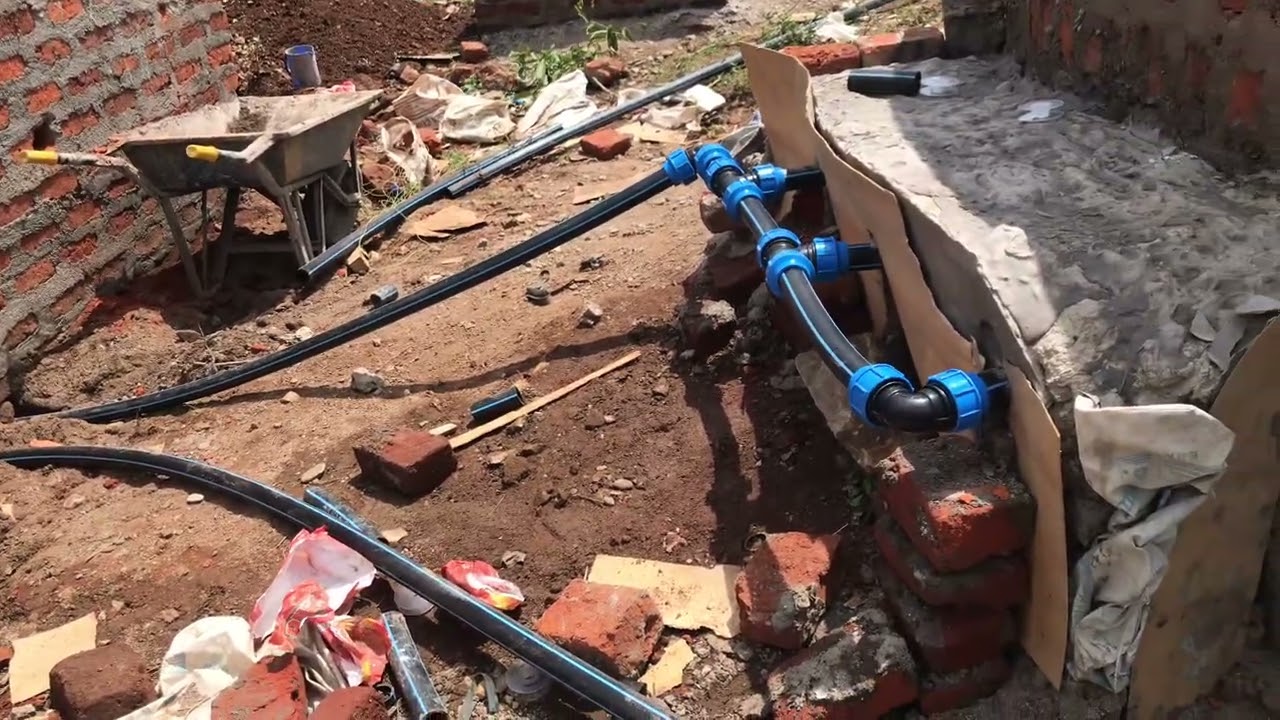 How to set leaching pipe to a tank