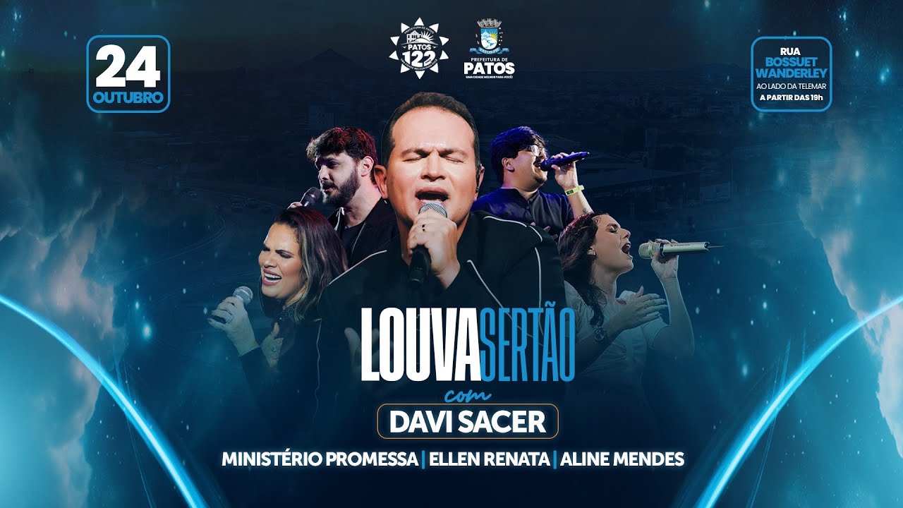 LOUVA SERT&Atilde;O 2025  COM DAVI SACER - MINIST&Eacute;RIO PROMESSA - ELLEN RENATA - ALINE MENDES