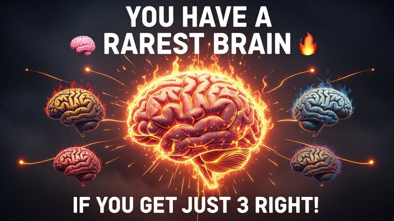 YOU HAVE A RAREST BRAIN IF YOU GET JUST 3 RIGHT! 🧠🔥