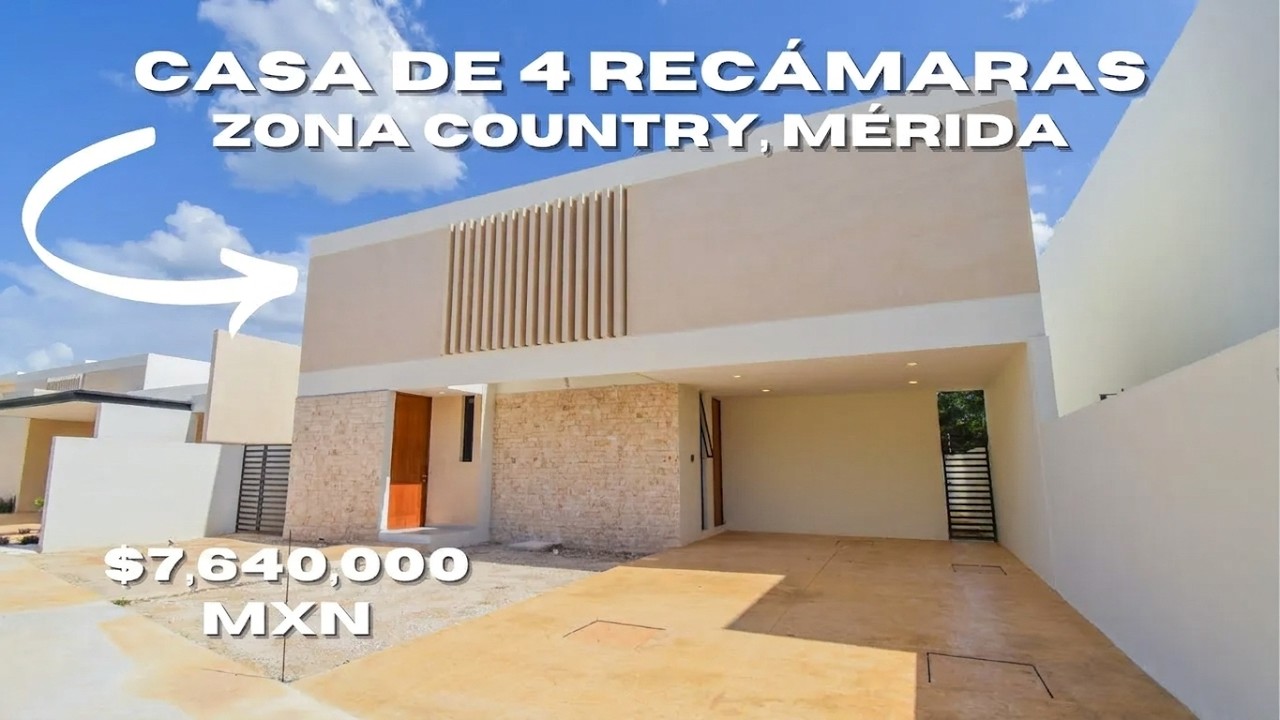 🏡 INCREÍBLE CASA DE 4 recámaras ubicada en la zona COUNTRY, Mérida, Yucatán 🤩