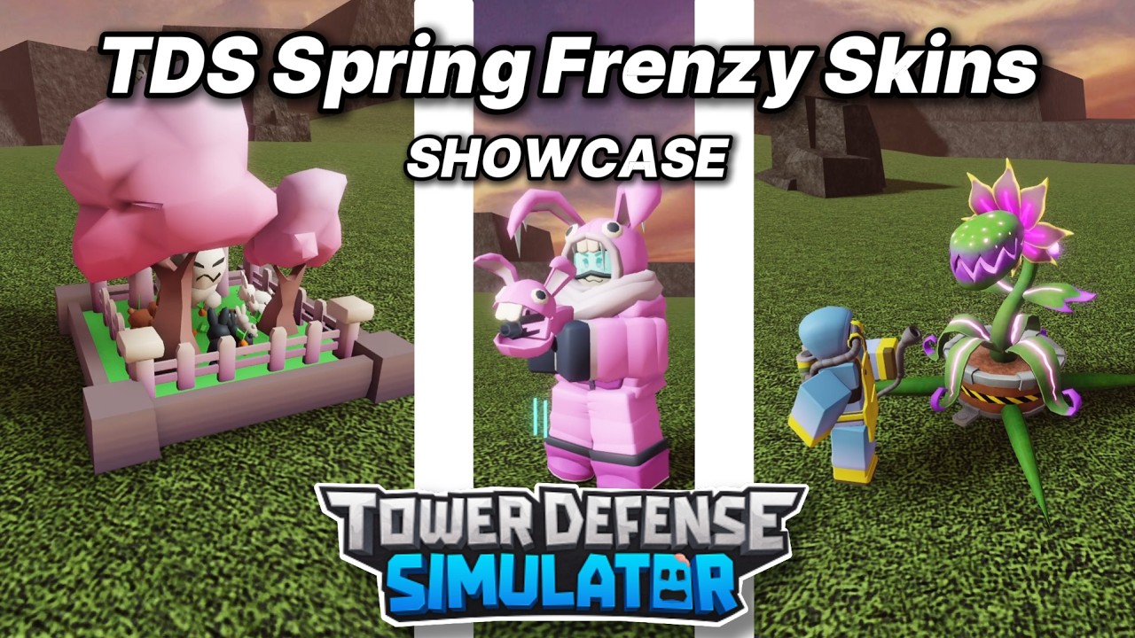 TDS Spring Frenzy Battle Pass ALL NEW SKINS Showcase (ROBLOX)