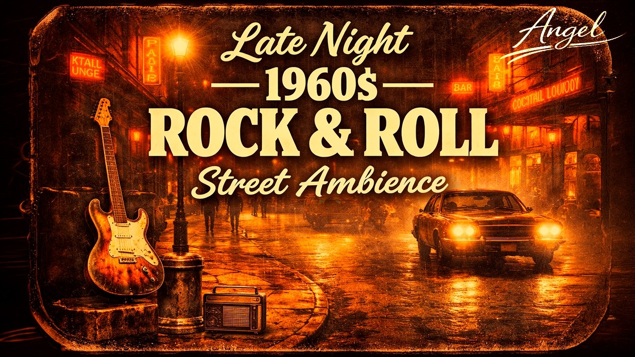Late at Night 1960s Rock & Roll Street Ambience Study/Work/Gym/Drive