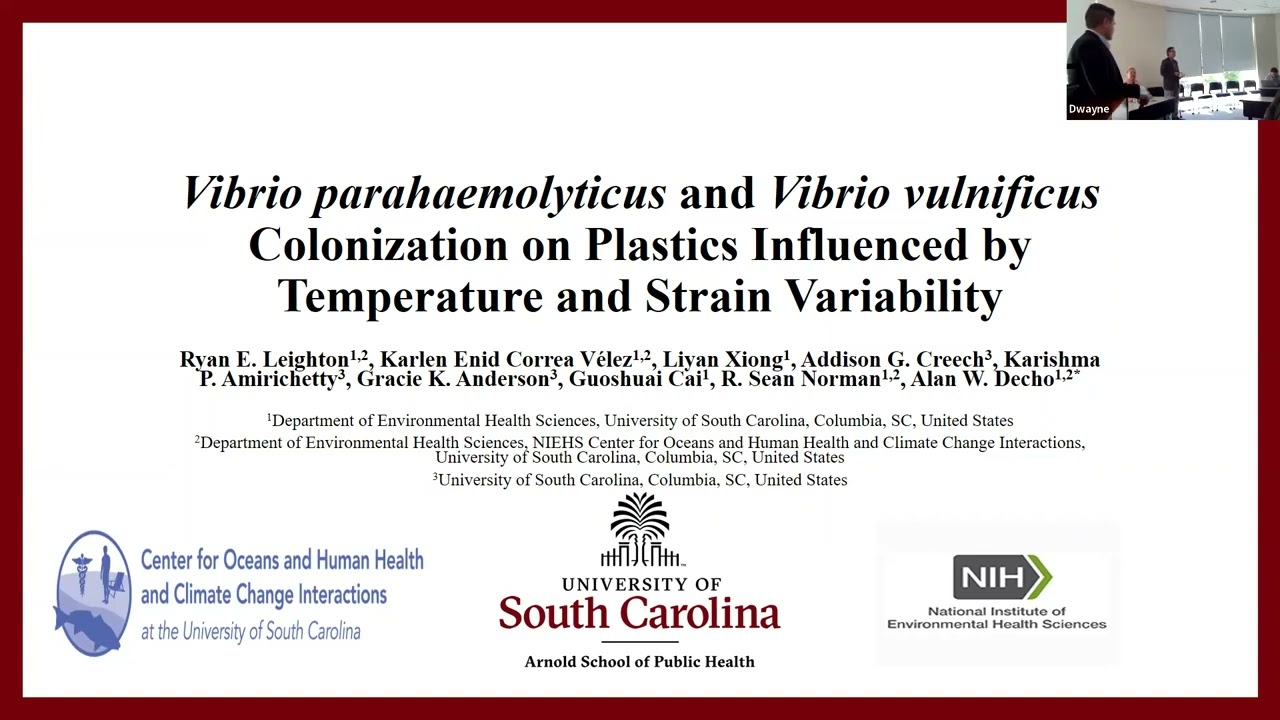 Mr. Ryan Leighton - Vibrio p. and Vibrio v. colonization on plastics with temperature and strain