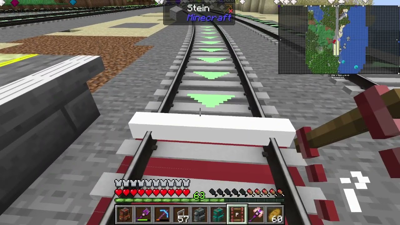 Minecraft Überlebensserver Heute Bauen wir am bahnhof weiter und fangen mit dem Abstellgleiss an