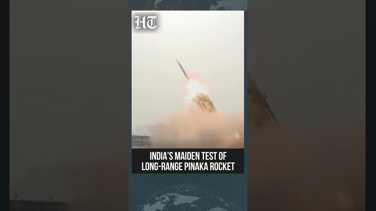 DRDO Successfully Conducts Maiden Flight Test Of The 120 km #Pinaka Long Range Guided Rocket