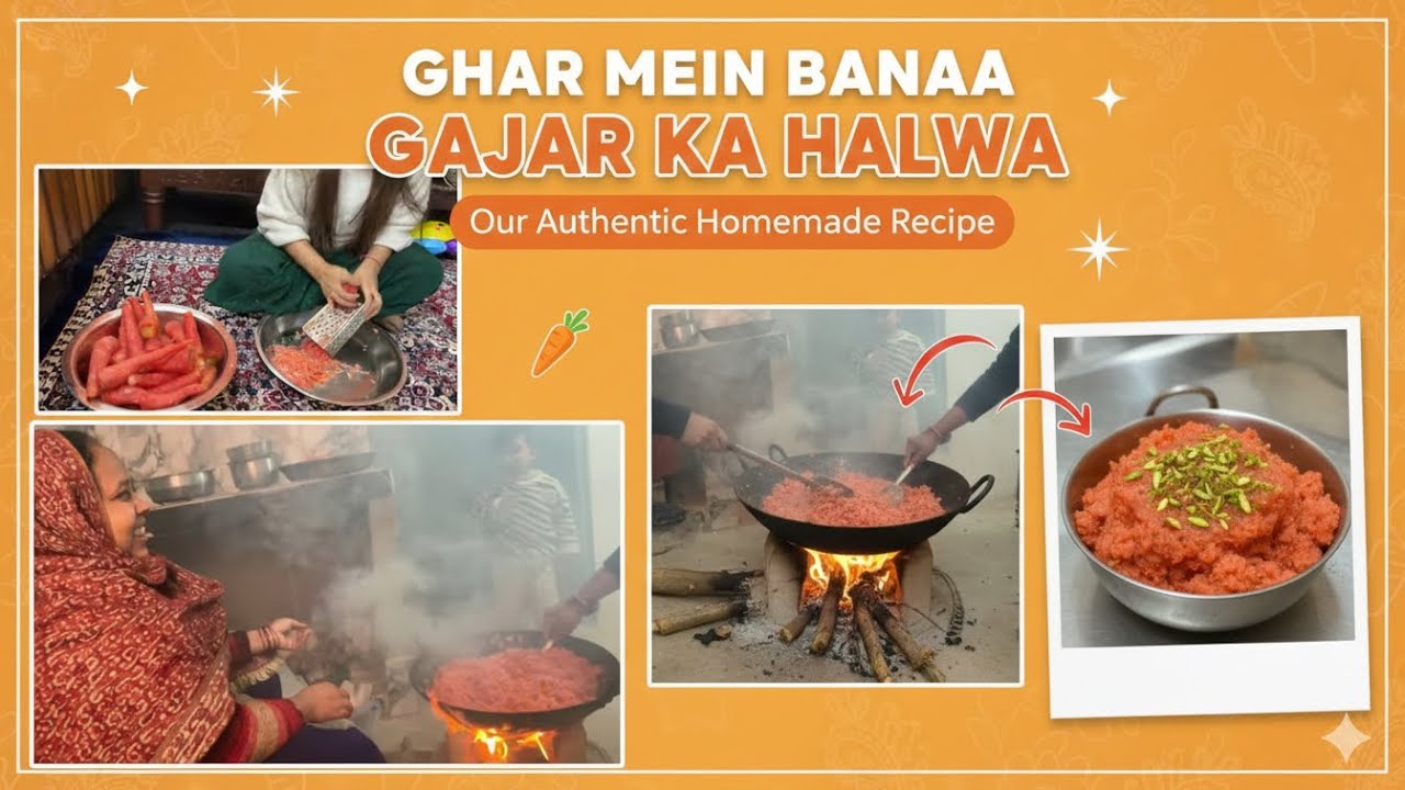 #Ghar main Bna Gajar Ka Halwa😋