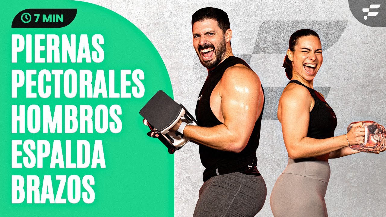 🔥 Rutina FUERZA FULL BODY 10 MIN - Ejercicios para CUERPO COMPLETO en CASA