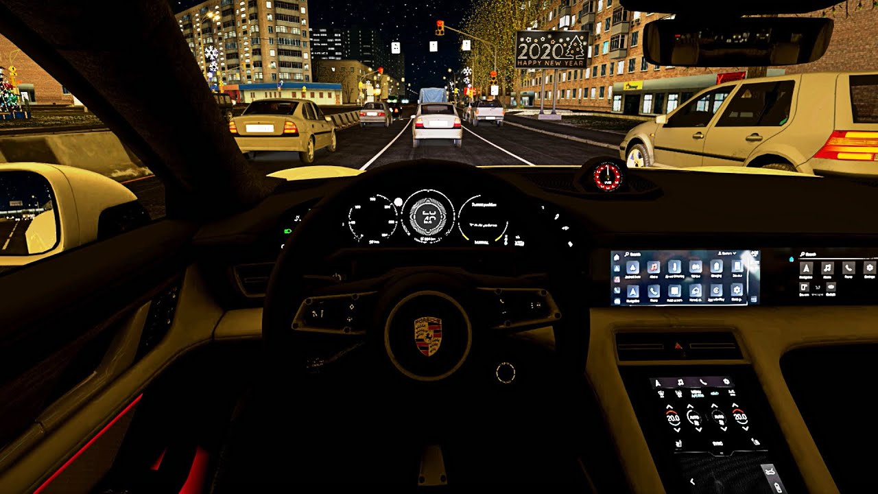 City Car Driving - 2022 Porsche Taycan Turbo S | Steering Wheel Game Play