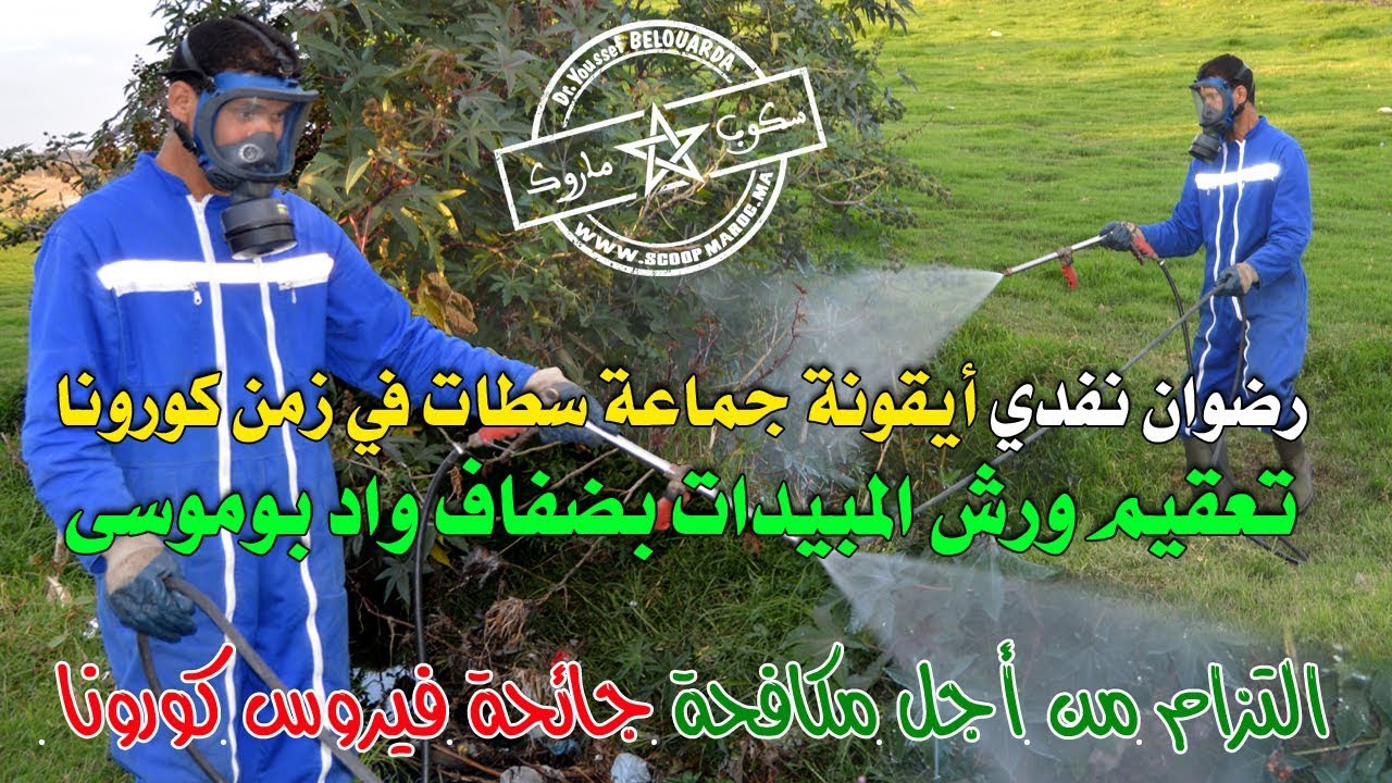 رضوان نفدي أيقونة جماعة سطات في زمن كورونا.. تعقيم ورش المبيدات بضفاف واد بوموسى