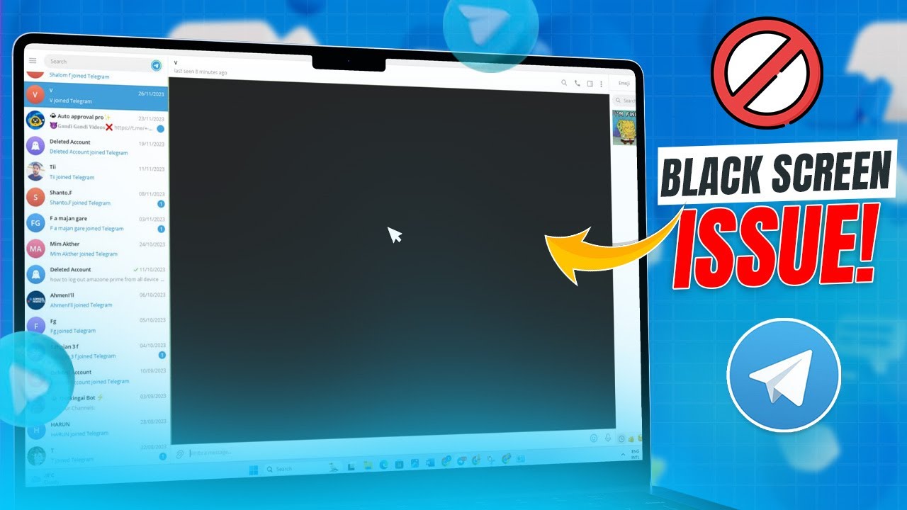 How to Fix Telegram App Black Screen Error on Laptop | Telegram Black Screen on PC