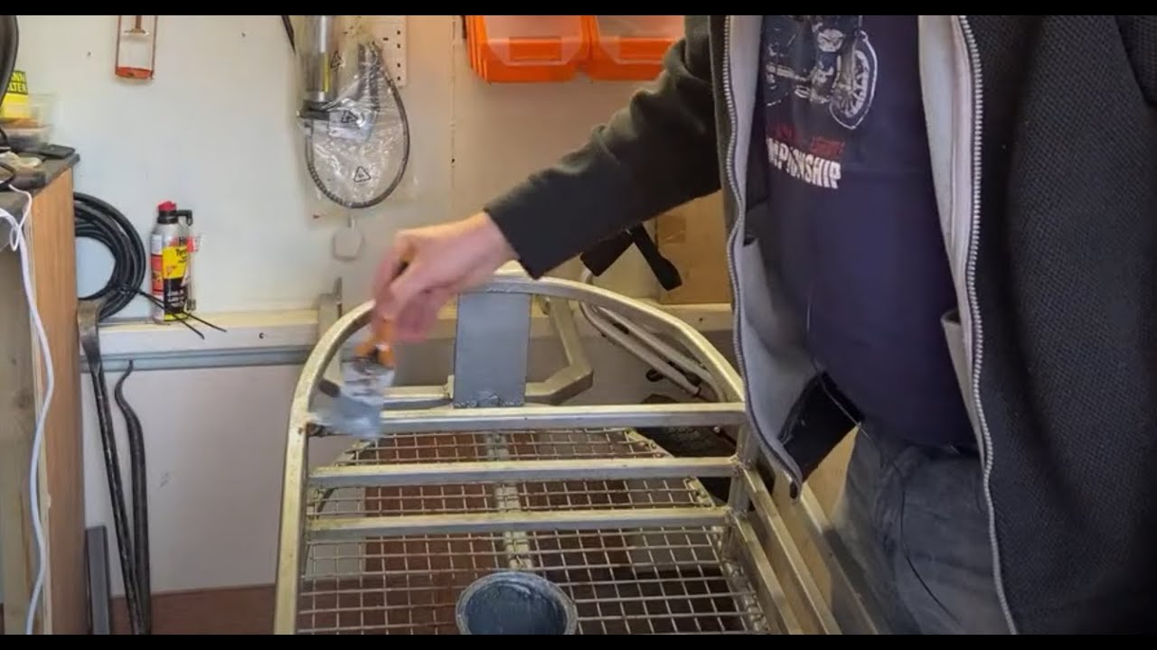 Покраска прицепа для мотоцикла #customtrailer #customtrailerbuild #trailer