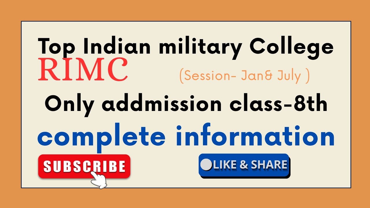 Top top India military College/ RIMC Full Addmission procedure @ dear topper students