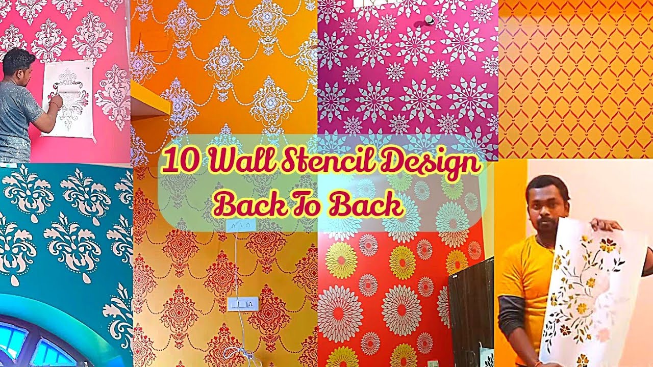 10 Wall Painting stencil design all stencil designs stencil design Sonu Painter