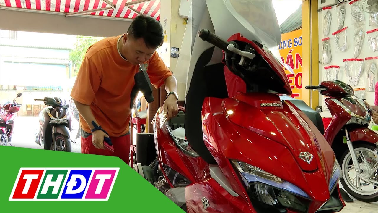 Cận Tết, dịch vụ làm đẹp xe máy vào mùa nhộn nhịp | THDT