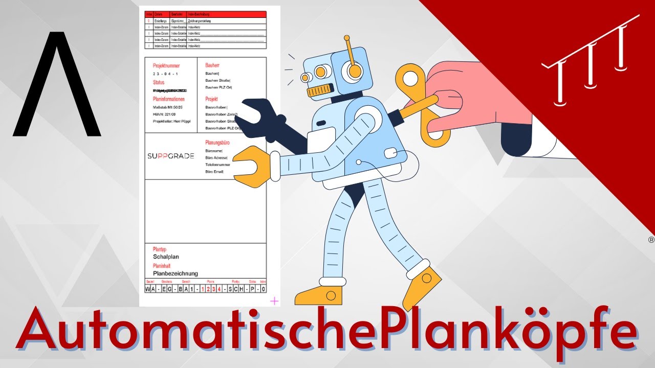ALLPLAN - Automatische Planköpfe - Planbeschriftung