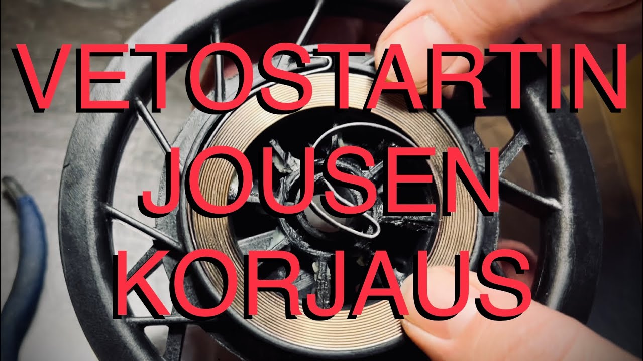 Lumilingon vetostartin palautusjousen korjaus