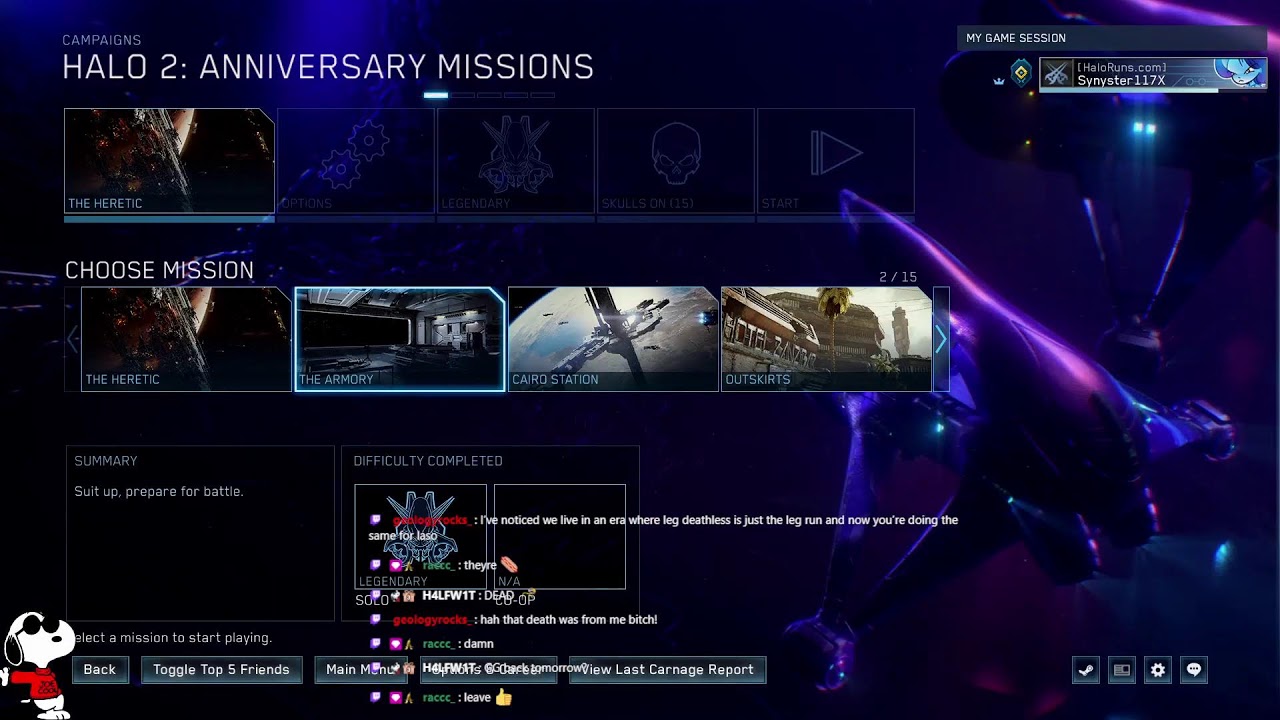 Halo 2 LASO Deathless attempts $500 challenge