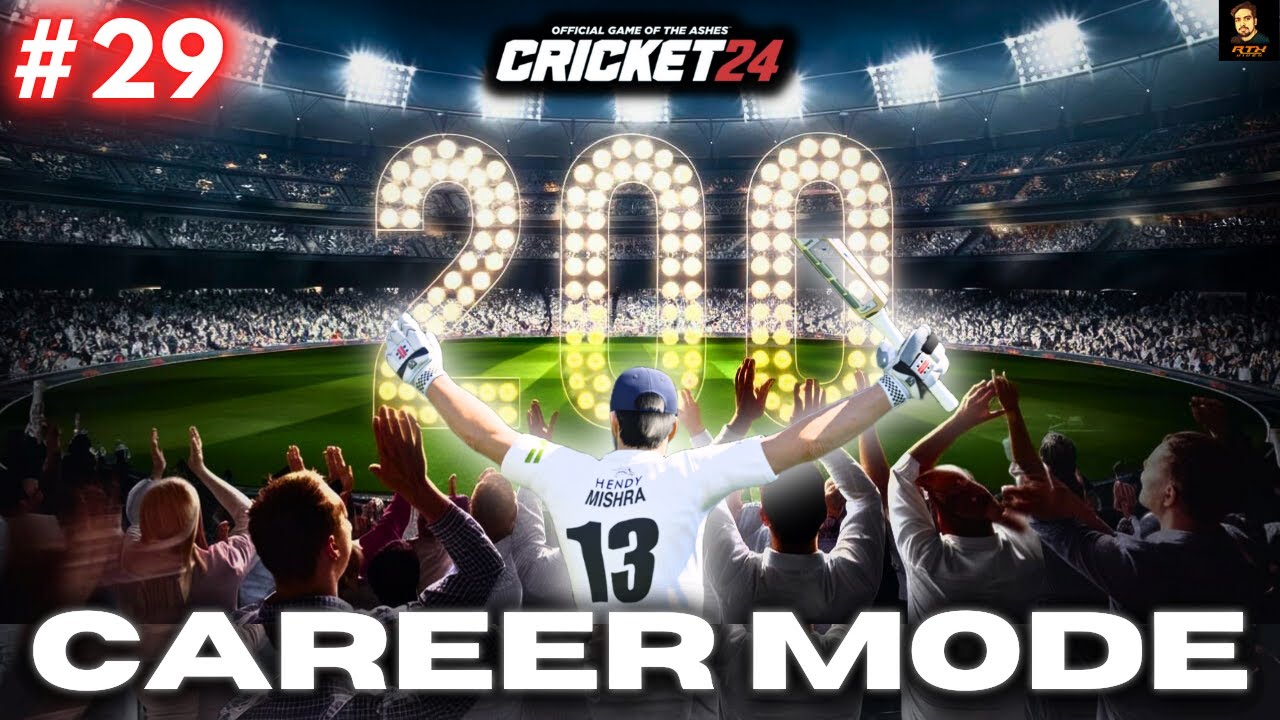 First Double Century🔥 In England County Cricket Debut - Cricket 24 My Career Mode - RtxVivek #29