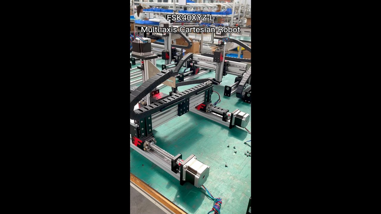 Factory Assembly - Multi axis Cartesian Robot Linear Positioning System
