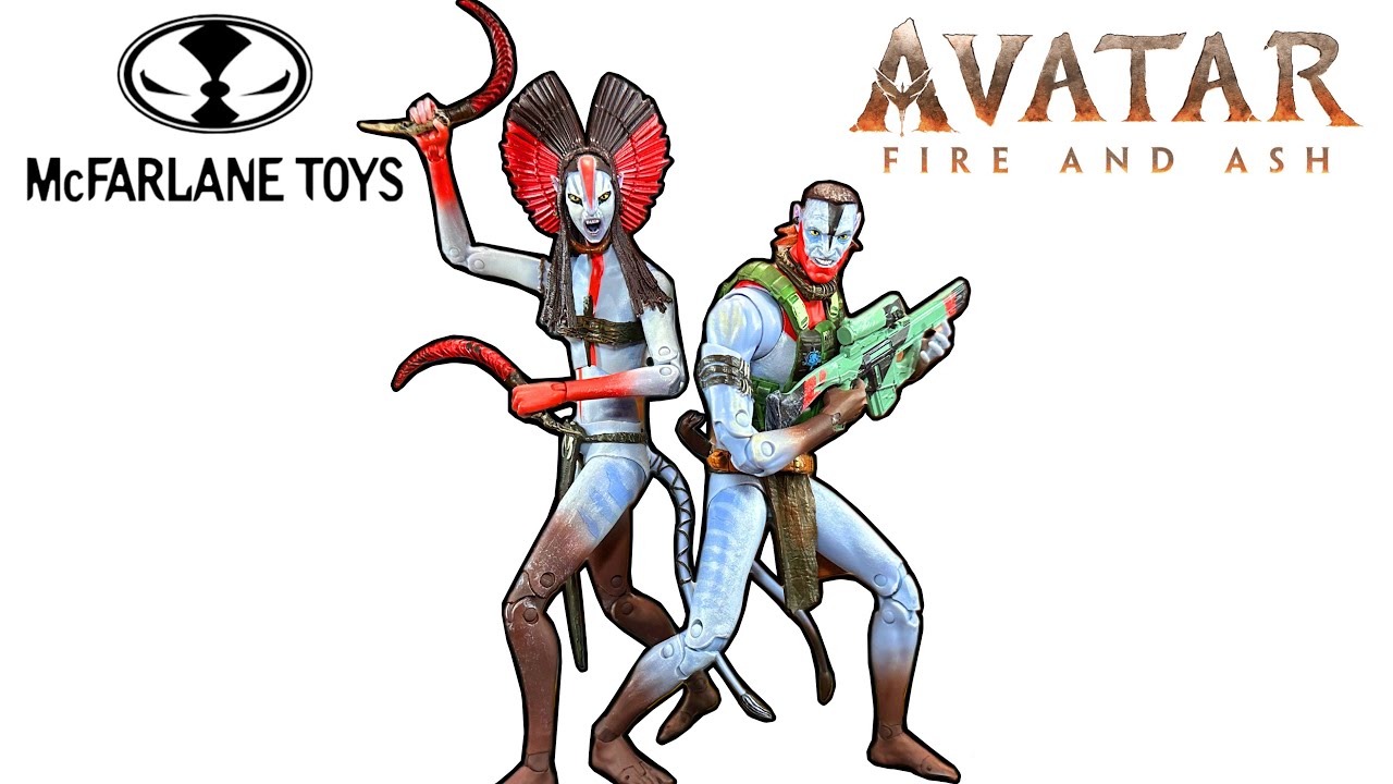 Обзор фигурок McFarlane Toys Avatar Fire and Ash Varang и Red Platinum Ash Warrior Quaritch.