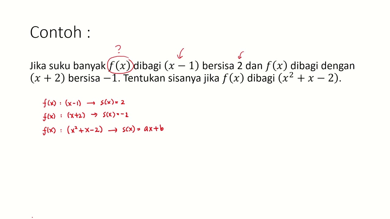 Contoh Soal Teorema Sisa
