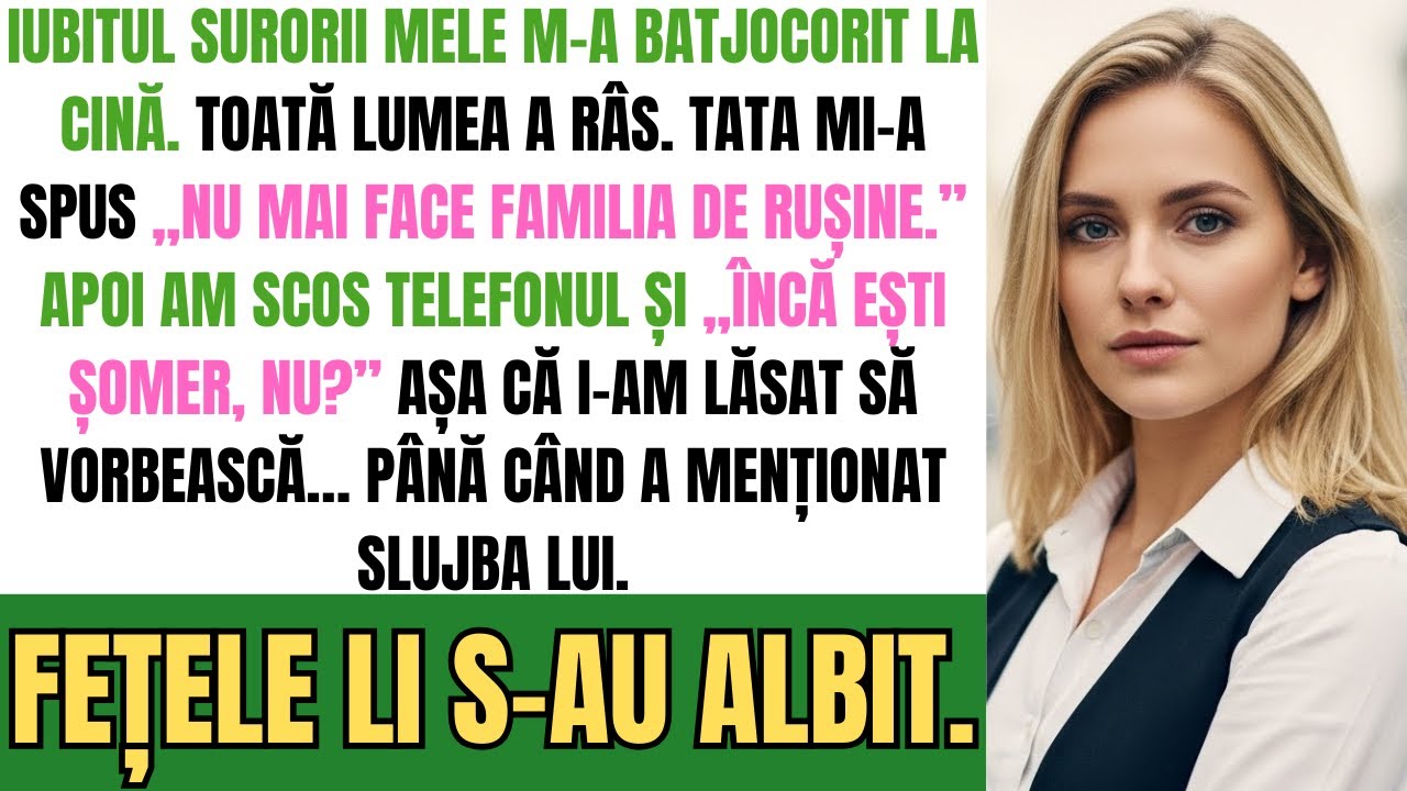 Iubitul Surorii Mele M-A Batjocorit Ca 'Șomer' — Toată Lumea A Râs...Până Când...