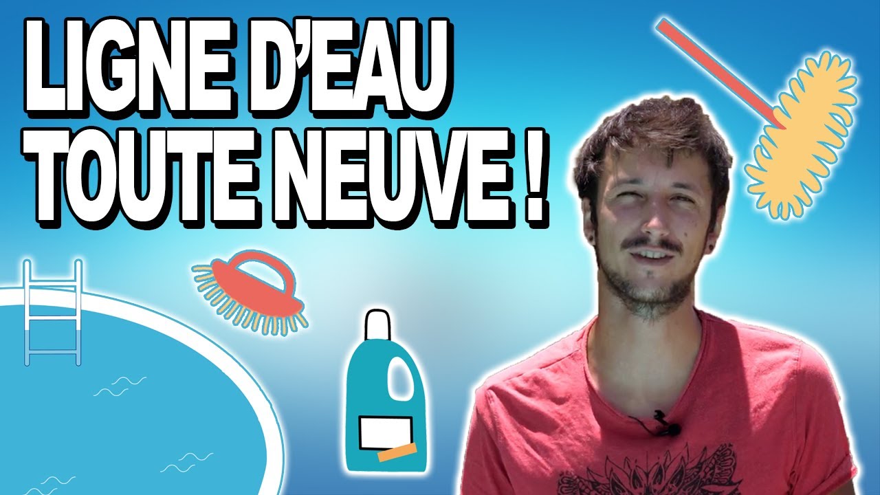 💦 Comment bien nettoyer facilement la LIGNE d'EAU d'un liner de piscine sale !