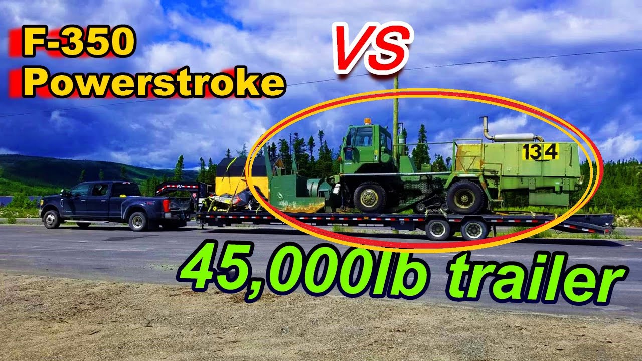 Ford F350 *REAL* MAX Towing TESTED!!!  Powerstroke GETS STUCK On STEEP Grade. (We didn't make it up)