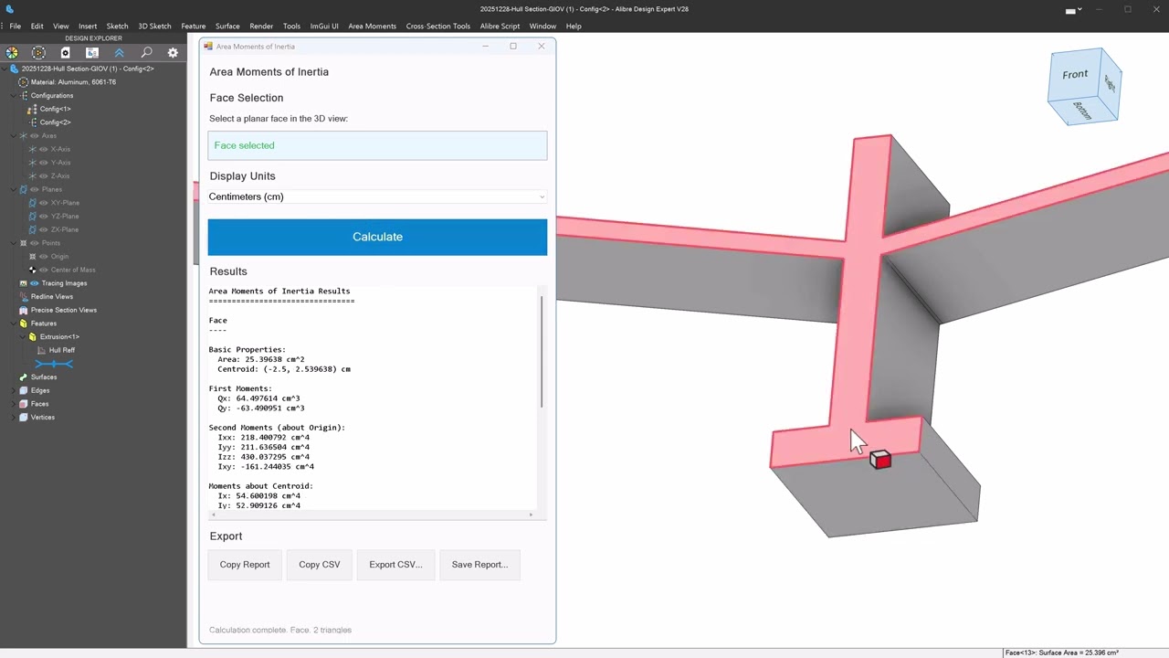 Area Moments Tool - .NET version - Update