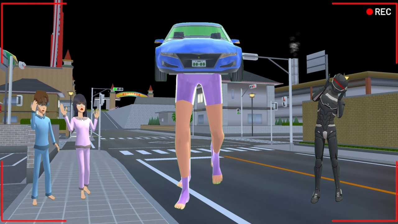 Yuta Mio Panik CCTV Merekam Ada ANOMALI MOBIL KAKI EMPAT Di Kota Sakura 😱‼️| Sakura School Simulator