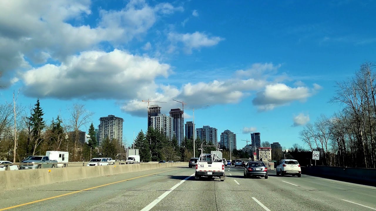 Driving Vancouver 2022 | Freeway 1 from Burnaby to Surrey British Columbia
