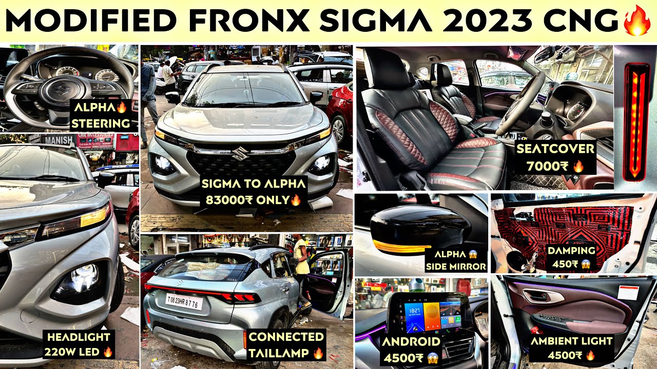 Fronx Sigma CNG Modification 2023🔥 Fronx Sigma to Alpha 😱 Fronx connected Taillamp 😱