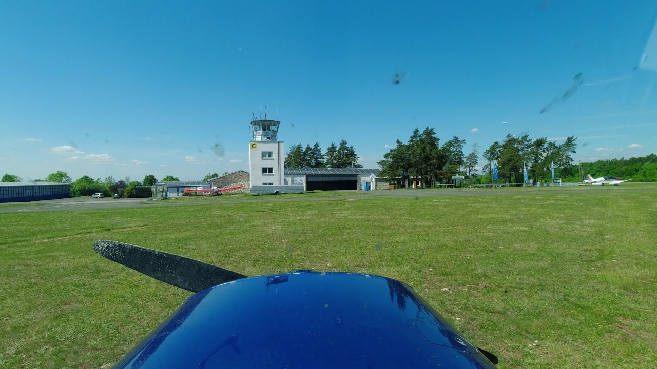 Landung + Start Burg Feuerstein EDQE RWY26