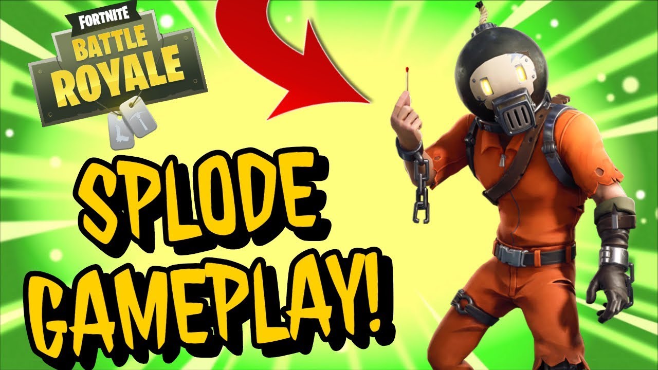 SPLODE Skin Gameplay In Fortnite Battle Royale